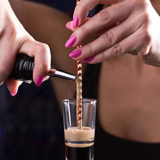 Colher Bailarina 26cm Bronze Cabo Alongado em Espiral